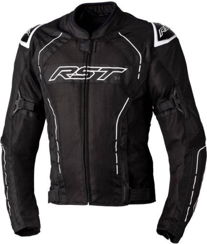 RST S1 Mesh CE Fekete Fehér Textil Motoros Kabát M