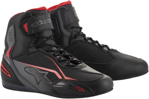 ALPINESTARS Faster-3 Piros Szürke Fekete Nyári Motoros Cipő 45