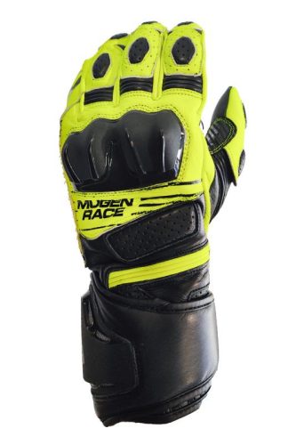 MugenRace G-MNR-2481 Fekete Fluo Motoros Kesztyű 3XL