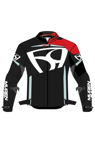 Mugen Race MNR-1931 Textil Kabát Fekete Piros 4XL