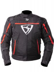 MugenRace MNR-2131 Fekete Piros Textil Motoros Kabát M